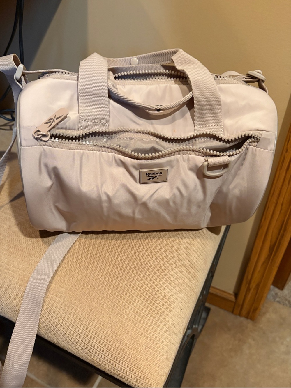Reebok Pale Blush Travel Duffel with Adjustable Strap